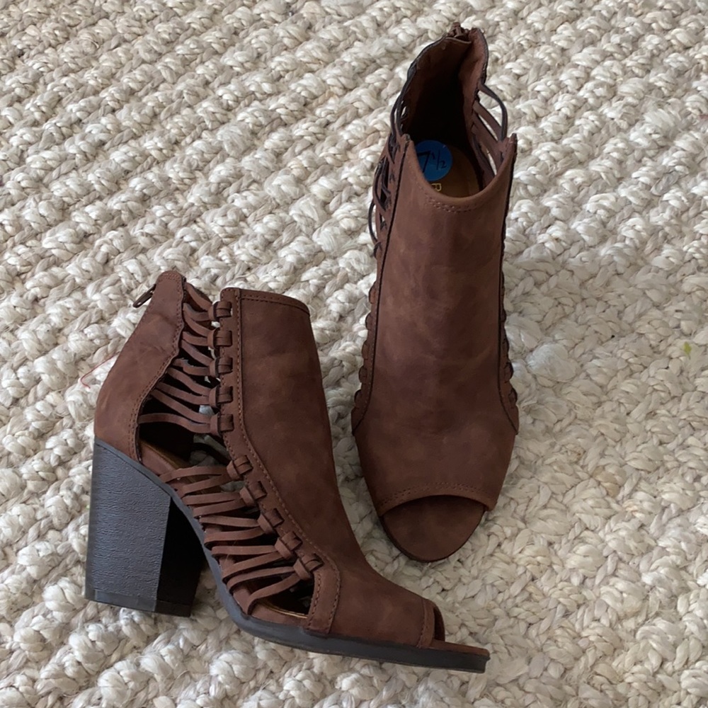 Brown booties